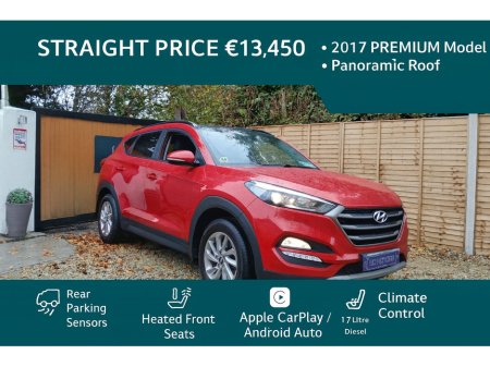 2017 Hyundai Tucson IX35 1.7 PREMIUM 5DR €13,450