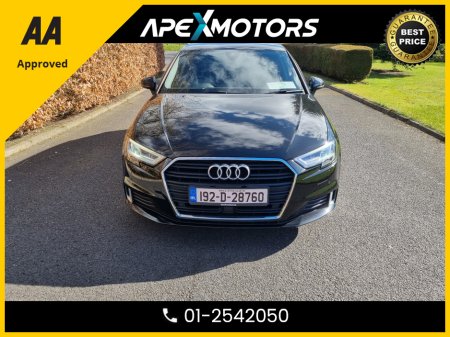 2019 Audi A3 Sportback FINANCE ARRANGED * 30 TFSI SPORT LUXURY PKG * HEATED BLACK LEATHER INTERIOR * DIGITAL DASH * AA APPROVED  * 101 SAFETY CHECKLIST * AUTOMATIC (DSG) * IMMACULATE * COLOUR REVERSE CAMERA * TOP-SPEC €20,949