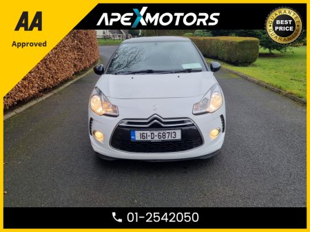 2016 Citroen DS3 FINANCE ARRANGED * BLUE HDI STYLE 120PS LEVEL-3 * TOP-SPEC * NEW NCT DEC-26 * AA APPROVED  * 101 SAFETY CHECKLIST * IMMACULATE * LOW LOW MILES * CRUISE CONTROL and SPEED LIMITER * 2-KEYS * LOW TAX €8,249