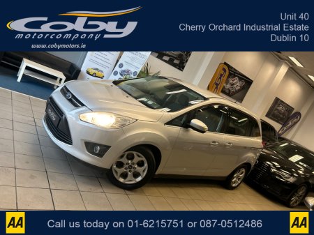2014 Ford Grand C-Max 1.6 TDCI ZETEC 7 Seater. 115PS 5DR New NCT, 2Keys, CD Player, Alloy Wheels, Air Conditioning, Parking Sensors, Bluetooth, Full Electrics, AUX, Folding Rear Seats, and more. €7,950