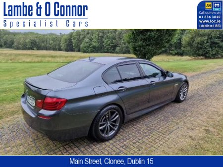 2016 BMW 5 Series 520d  M SPORT AUTO *** GREY MET / BLACK LEATHER *** REVERSE CAMERA  *** SAT NAV *** HEATED SEATS **** €17,950