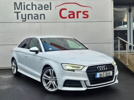 2018 Audi A3 1.4 Petrol S Line, Saloon, Automatic (150bhp), 18'' Alloys, Sat Nav, CarPlay, Camera, Cruise Control