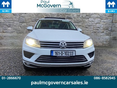 2016 Volkswagen Touareg CV 3.0 TDI 262BHP V6 5DR AUTO 5 SEATER COMMERCIAL**//**ELECTRIC TOWBAR**//**€333 ROAD TAX**//**FULL LEATHER**//**PANAROMIC ROOF**//**DOE 09 2026**//**PEARL WHITE**//**HEATED SEATS! €19,995