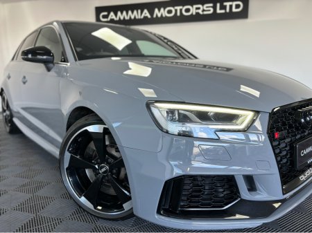 2018 Audi RS3 AUDI RS3 2.5 TFSI QUATTRO 400BHP AUTO *BANG & OLUFSEN SPEAKERS*FACTORY RS SPORT EXHAUST*RS STAMPED SPORT HEATED SEATS*DIGITAL DASH*REVERSE CAM & SENSORS*2 KEYS GREAT SERVICE HISTORY FINANCE AVAILABLE* €48,950