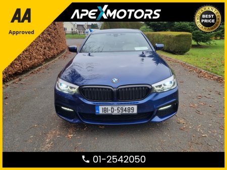 2018 BMW 5 Series FINANCE ARRANGED * G30 XDRIVE M SPORT 4DR * M-SPORT ( TOP-SPEC) * HEATED SEATS * NEW NCT OCT-26 * COLOUR REVERSE CAMERA * AA APPROVED  * 101 SAFETY CHECKLIST * AUTOMATIC AWD * IMMACULATE * LOW MILES €28,949