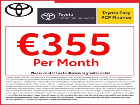 2025 Toyota Yaris Cross - Save EUR 4,000 - Luna - 1.5 Hybrid - Automatic - EUR 180 Tax // Remote Central Locking // Front Electric Windows // Rear Electric Windows // Electric Mirrors // Finger Tip Stereo Controls €29,850