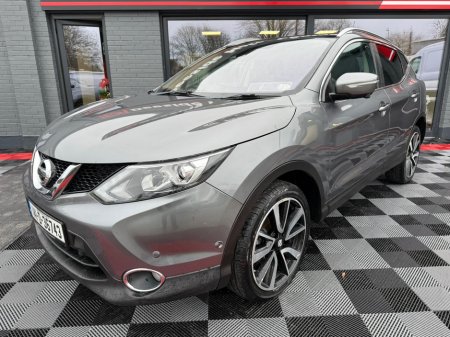 2014 Nissan Qashqai 1.5 DCI ACENTA PREMIUM 110PS 5DR , TIMING BELT & WATER PUMP REPLACED , FULL NCT , FRESH SERVICE , WARRANTY , FULL BLACK LEATHER , PAN ROOF , CRUISE CONTROL, HEATED BLACK LEATHER SEATS . €10,950
