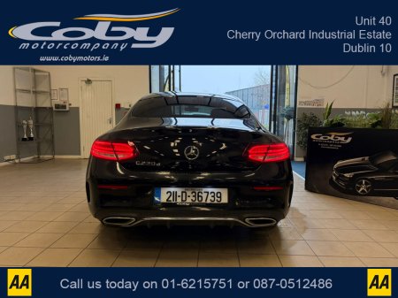 2021 Mercedes-Benz C Class C220D AMG LINE EDITION 2DR AUTO. NCT & Tax, 1/2 Leather, Sat Nav, Dual Climate Control, Heated Seats, Cruise Control, Revers Cam, Parking Sensors, Paddle Shift, BT & more. €35,950 thumbnail
