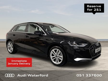 2026 Audi A3 Sportback 30 TDI 115HP SE PCP from €418 per month