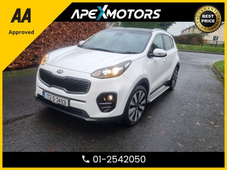 2017 Kia Sportage FINANCE ARRANGED * 3 CRDI ISG  * LEATHER * AUTOMATIC * PANORAMIC SUNROOF * NEW NCT DEC-27 * IMMACULATE * AA APPROVED * 101 SAFETY CHECKLIST * HEATED SEATS * COLOUR REVERSE CAMERA * TOP-SPEC SUV €16,449