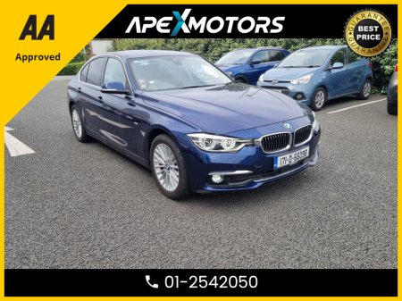 2017 BMW 3 Series FINANCE ARRANGED * LOW LOW KMs * NEW NCT JUL-27 * STAMPED SERVICE HISTORY * AA APPROVED * 101 SAFETY CHECKLIST * AUTOMATIC * IMMACULATE * HEATED SEATS * COLOUR REVERSE CAMERA * TOP-SPEC * ADAPTIVE CRU