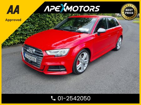 2017 Audi S3 FINANCE ARRANGED * AUTOMATIC (DSG) * WIRELESS APPLE CARPLAY * IMMACULATE * TOP-SPEC SS3 * LOW MILES * ADAPTIVE CRUISE * NEW NCT JUN-26 * LOW TAX * ONE VERY CAREFUL OWNER * CARTELL HISTORY CHECKED €29,449