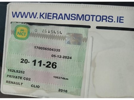 2016 Renault Clio 1.2  DYNAMIQUE NAV : FINANCE ARRANGED : €9,950