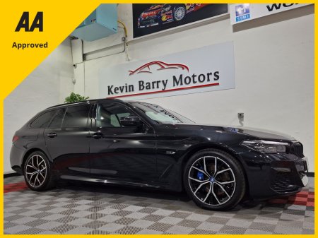 2022 BMW 5 Series 530E TOURING M SPORT (PRO PACK) AUTOMATIC **ONE OWNER / APPLE CARPLAY / CRUISE CONTROL / ELECTRIC BOOTLID / FULL BLACK LEATHER / HEATED FRONT SEATS / M SEATBELTS / SAT NAV / REVERSE CAMERA**