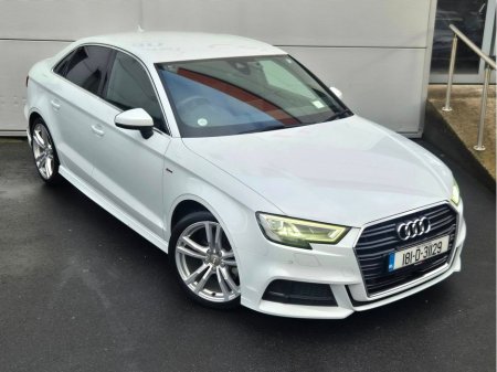 2018 Audi A3 1.4 Petrol S Line, Saloon, Automatic (150bhp), 18'' Alloys, Sat Nav, CarPlay, Camera, Cruise Control €21,999