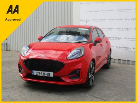 2021 Ford Puma ST-LINE  5DR 1.0T 125 MHEV.  UP GRADE ALLOYS, ONE VERY CAREFUL OWNER, FULL FORD SERVICE HISTORY AND IN SHOWROOM CONDITION !!12 MONTHS AA AND 12 MONTHS WARRANTY.  CALL BRENDAN ON 0872051161 €21,950