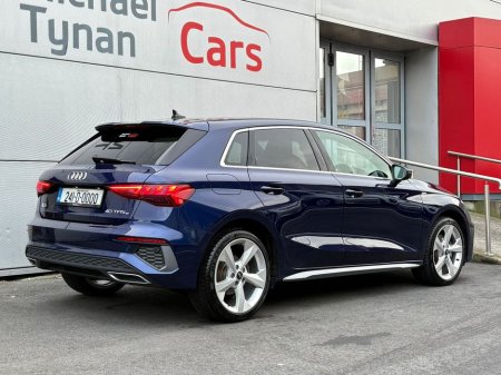 2024 Audi A3 40 TFSIe S Line 1.4 Petrol Plug-In Hybrid Sportback (204bhp) 18'' Alloys + 3D Nav + Full Black Leather Seats €35,888