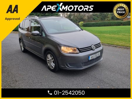 2014 Volkswagen Touran FINANCE ARRANGED * DIESEL AUTOMATIC (DSG) * 1.6 TDI SE BLUEMOTION 105PS * 7-SEATER MPV * AA APPROVED  * 101 SAFETY CHECKLIST * IMMACULATE * LOW LOW MILES * 2-KEYS * NEW NCT SEP-26 * LOW TAX SEP-25