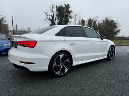 2019 Audi A3 1.0 30 TFSI LIMOUSINE 116HP S LINE BLACK EDITION // IRISH CAR FROM NEW // FULL AUDI MAIN DEALER HISTORY // FACTORY BLACK EDITION // FLAT BOTTOM STEERING WHEEL // UPGRADED AUDI SPORT ALLOYS €21,950