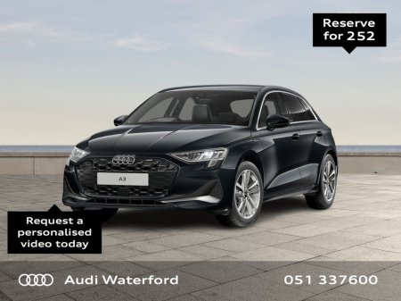 2026 Audi A3 Hybrid Sportback S-Tronic SE €605 pm