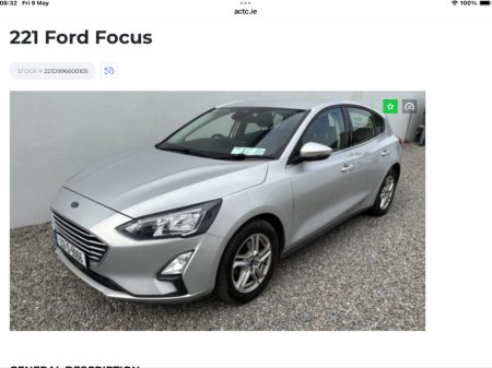 2022 Ford Focus Zetec Edition 1.5TD. 5DR