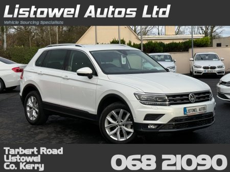 2019 Volkswagen Tiguan HIGHLINE 2.0 TDI 150BHP AUTO * SERVICE BOOK WITH 4 SERVICE STAMPS, VIRTUAL COCKPIT, 3 STAGE HEATED SEATS, PARKING SENSORS FRONT & REAR, ADAPTIVE CRUISE CONTROL, HALF ALCANTARA SEATS, ISOFIX * €27,950