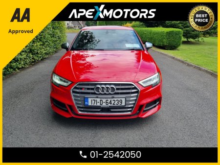 2017 Audi S3 FINANCE ARRANGED * AUTOMATIC (DSG) * WIRELESS APPLE CARPLAY * IMMACULATE * TOP-SPEC SS3 * LOW MILES * ADAPTIVE CRUISE * NEW NCT JUN-26 * LOW TAX * ONE VERY CAREFUL OWNER * CARTELL HISTORY CHECKED €29,449