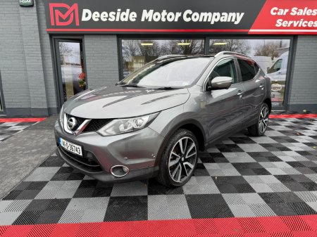 2014 Nissan Qashqai 1.5 DCI ACENTA PREMIUM 110PS 5DR , TIMING BELT & WATER PUMP REPLACED , FULL NCT , FRESH SERVICE , WARRANTY , FULL BLACK LEATHER , PAN ROOF , CRUISE CONTROL, HEATED BLACK LEATHER SEATS . €10,950