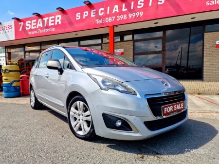 2015 Peugeot 5008 1.6 HDI 115 BHP ACTIVE NCT 07/26 TAX 08/25 7 SEATER €6,900