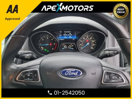 2018 Ford Focus FINANCE ARRANGED * ST-LINE 120PS 5DR * NEW NCT OCT-27 * ONE OWNER FROM NEW * IMMACULATE * STAMPED SERVICE HISTORY * AA APPROVED * 101 SAFETY CHECKLIST * HEATED SEATS * COLOUR REVERSE CAMERA * TOP-SPEC €12,449 thumbnail