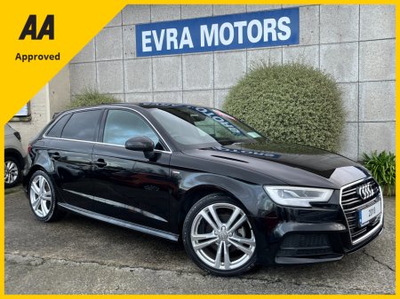 2018 Audi A3 HATCHBACK S-LINE AUTOMATIC 1.4 PETROL //HIGH SPEC//ADAPTIVE CRUISE CONTROL//ELECTRIC DRIVERS SEAT//HEATED SEATS// €21,950