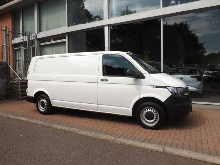 2021 Volkswagen Transporter 2.0 TDi 110Bhp Lwb, White, 1 owner, Rear Sensors, 124km, €21545 plus vat. €21,545