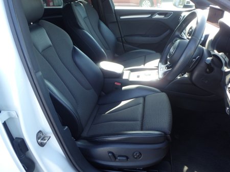 2018 Audi A3 1.4 TFSI S LINE BLACK EDITION PETROL AUTOMATIC // VIRTUAL DASH // HALF LEATHER // PARK ASSIST W/ REVERSING CAMERA // FACTORY BLACK EDITION // FLAT BOTTOM STEERING WHEEL // UPGRADED AUDI SPORT ALLOYS €21,950