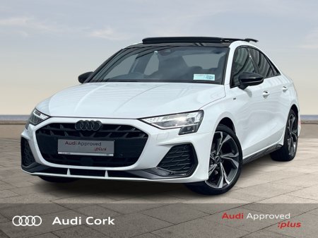 2024 Audi A3 SALOON 1.5 35TFSI 150BHP S-LINE AUTOMATIC WITH BLACK STYLING, COMFORT PACK, PANORAMIC SUNROOF & COMFORT KEY €47,995