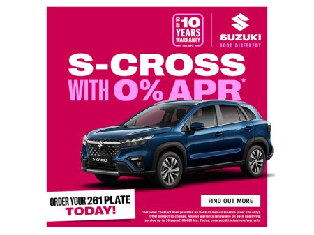 2026 Suzuki S-CROSS MOTION   0% Finance Available HP or PCP over 36 Months T&C INC €34,690
