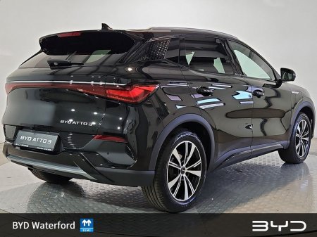 2026 BYD ATTO 3 Finance Rates from 3.5% Order Now for 261 Delivery. Comfort Model 60kWh Blade Battery, 204HP, up to 420km range. Features include 18