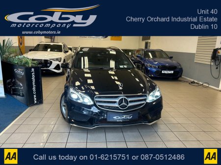 2015 Mercedes-Benz E Class E220 BLUETEC AMG LINE 5DR AUTO CDI. New NCT, Alloy Wheels, 2Keys, Cruise Control, Full Leather, Dual Climate Control, Sat Nav, BT, Full Electrics, Parking Sensors,Heated Seats, MFSW, Handsfree, & more €17,950