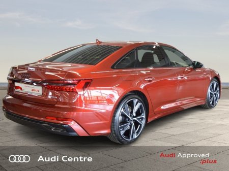 2025 Audi A6 40 TDI QUATTRO S-LINE Price new was € 93,189 GRENADINE RED Sunroof €84,999