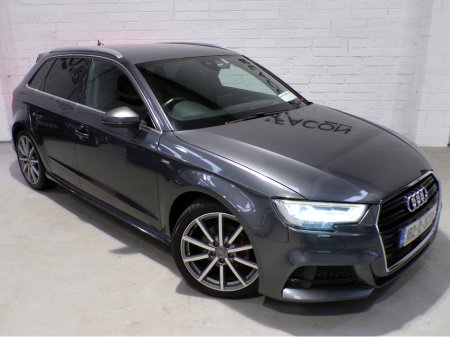 2018 Audi A3 Sportback S-LINE SPORTBACK*FACELIFT MODLE*AUTO*HEATED LEATHER ELECTRIC S-LINE SEATS*PARKING SENSORS WITH COLOUR CAMERA*ADAPTIVE CRUISE CONTROL*PADDLE SHIFT*FULL SAFETY PACK* €21,900