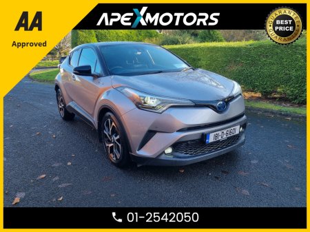 2018 Toyota C-HR FINANCE ARRANGED * TOP SPEC  * DYNAMICS 120BHP HEV 5DR AUTO * NEW NCT NOV-27 * IMMACULATE * 5-STAMPS SERVICE HISTORY * AA APPROVED * 101 SAFETY CHECKLIST * AUTOMATIC * HEATED SEATS * COLOUR REVERSE CA