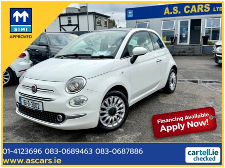 2016 Fiat 500 1.2  LOUNGE S4 ** IRISH CAR ** PANORAMIC GLASS ROOF ** AIR CON ** BLUETOOTH **STUNNING EXAMPLE **