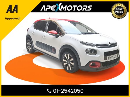 2017 Citroen C3 FINANCE ARRANGED * TOP-SPEC  * FLAIR BLUEHDI S/S * NEW NCT SEP-27 * 7-STAMPS SERVICE HISTORY * AA APPROVED * 101 SAFETY CHECKLIST * IMMACULATE * CRUISE CONTROL and SPEED LIMITER * LOW TAX * 01-2542050