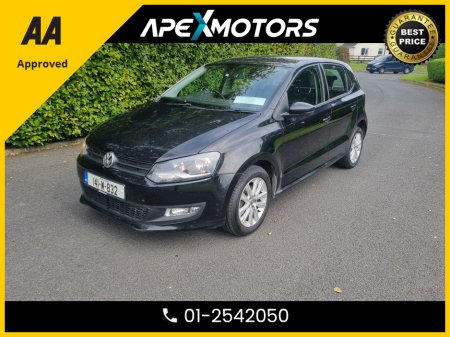 2014 Volkswagen Polo FINANCE ARRANGED * TRENDLINE 1.2 60HP MANUAL 5SPEED 5DR * NEW NCT FEB-27 * AA APPROVED  * 101 SAFETY CHECKLIST * 12-MONTH ROADSIDE ASSIST  * IMMACULATE * TOP-SPEC 5DR HATCH * LOW TAX * SERVICE HISTORY €8,949