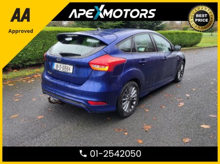 2018 Ford Focus FINANCE ARRANGED * ST-LINE 120PS 5DR * NEW NCT OCT-27 * ONE OWNER FROM NEW * IMMACULATE * STAMPED SERVICE HISTORY * AA APPROVED * 101 SAFETY CHECKLIST * HEATED SEATS * COLOUR REVERSE CAMERA * TOP-SPEC €12,449 thumbnail
