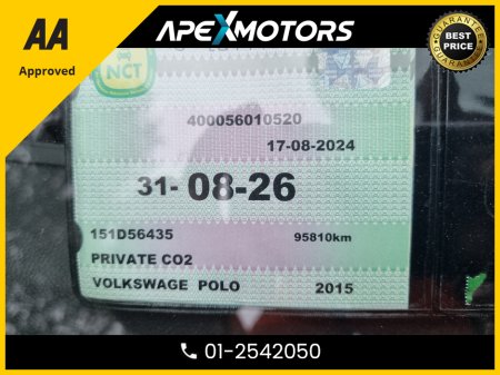 2015 Volkswagen Polo FINANCE ARRANGED * TOP-SPEC  * HIGHLINE * AUTOMATIC * NCT AUG-26 * LOW TAX * STAMPED SERVICE HISTORY * AA APPROVED * 101 SAFETY CHECKLIST * IMMACULATE ( AS NEW ) * COLOUR REVERSE CAMERA €9,949 thumbnail