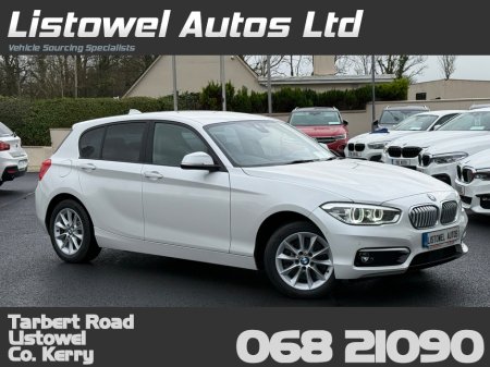 2018 BMW 1 Series STYLE 2.0 AUTO * 3 STAGE HEATED SEATS, SERVICE BOOK PRESENT WITH 4 SERVICE STAMPS, REAR VIEW CAMERA, PARKING SENSORS FRONT & REAR, ADAPTIVE CRUISE CONTROL, PART LEATHER TRIM, 2 KEYS, ISOFIX, * €18,950