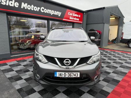 2014 Nissan Qashqai 1.5 DCI ACENTA PREMIUM 110PS 5DR , TIMING BELT & WATER PUMP REPLACED , FULL NCT , FRESH SERVICE , WARRANTY , FULL BLACK LEATHER , PAN ROOF , CRUISE CONTROL, HEATED BLACK LEATHER SEATS . €10,950