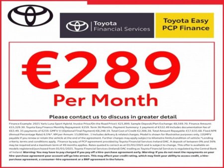 2022 Toyota Corolla - Luna Edition - 1.8 Hybrid - Automatic - Tax EUR 180 - Full TOYOTA Service History // Remote Central Locking // Front Electric Windows // Rear Electric Windows // Electric Mirrors // Finger Tip Stere €24,399