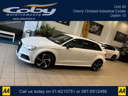 2019 Audi A3 SPORTBACK 1.0 TFSI 116HP S LINE 4DR 30. New NCT, Alloy Wheels, 2Keys, Sat Nav, Full Electrics, Bluetooth, Half Leather, MFSW, Cruise Control, Reverse Camera, Parking Sensors, Air Conditioning and more €23,950