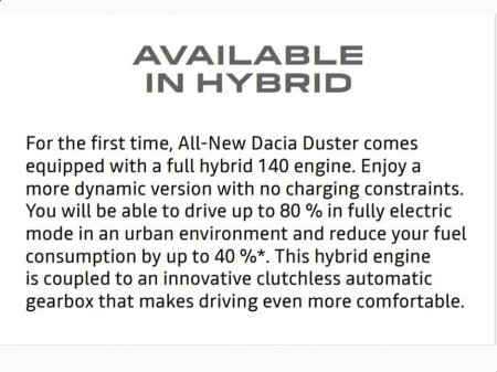 2026 Dacia Duster NEW DUSTER AT AUTOIMAGE CARLOW €31,500 thumbnail